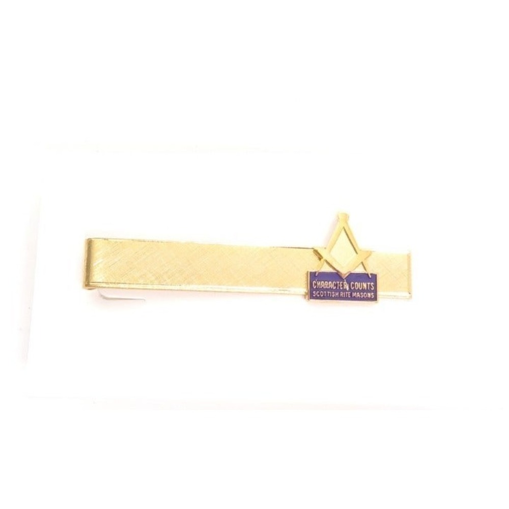 Vintage Gold‎ Plated Scottish Rite Mason's Tie Clasp Clip